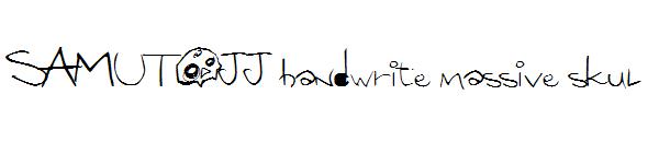 SAMUTOJJ handwrite massive skul字体