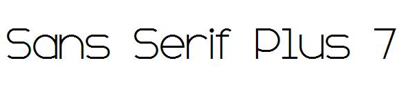 Sans Serif Plus 7字体