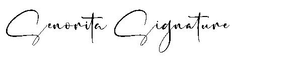 Senorita Signature字体