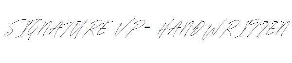 SIGNATURE VP - HANDWRITTEN字体