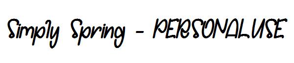 Simply Spring - PERSONALUSE字体
