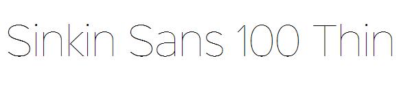 Sinkin Sans 100 Thin字体