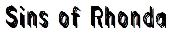 Sins of Rhonda字体
