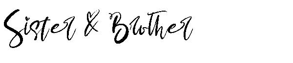 Sister & Brother字体