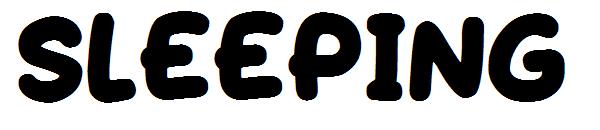 Sleeping字体