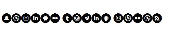social media color字体