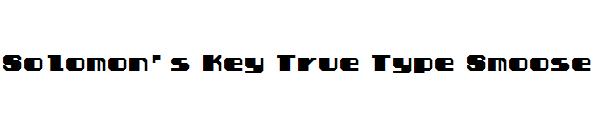 Solomon's Key True Type Smoose字体
