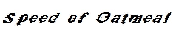 Speed of Oatmeal字体