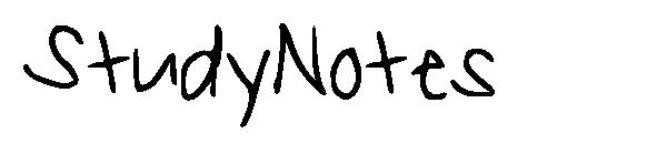 StudyNotes字体