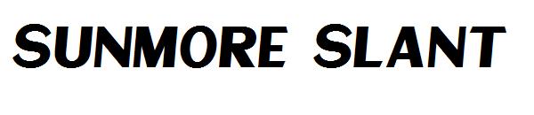 Sunmore Slant字体