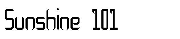Sunshine 101字体