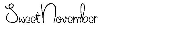 Sweet November字体