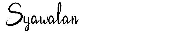 Syawalan字体