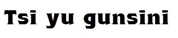 Tsi yu gunsini字体