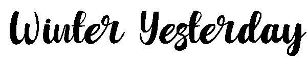 Winter Yesterday字体
