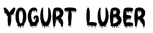 YOGURT LUBER字体
