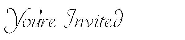 You're Invited字体
