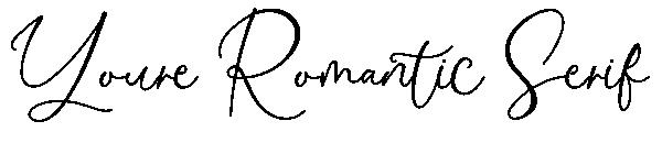 Youre Romantic Serif字体
