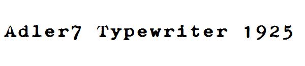 Adler7 Typewriter 1925字体