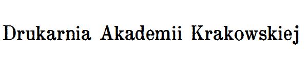 Drukarnia Akademii Krakowskiej字体