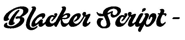 Blacker Script -