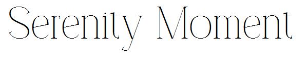 Serenity Moment