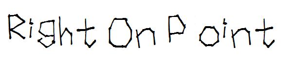 Right On Point字体