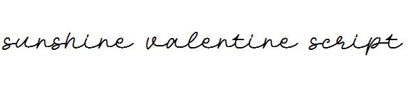 sunshine valentine script