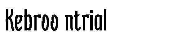 Kebroo ntrial字体
