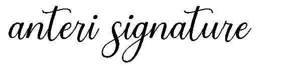 Anteri signature字体