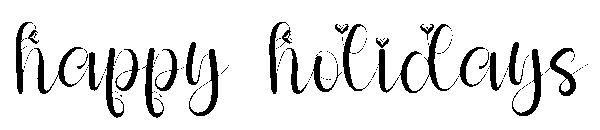happy holidays字体