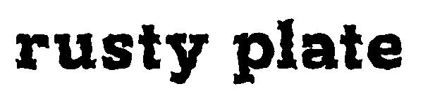 Rusty plate字体