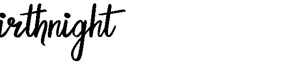 birthnight字体