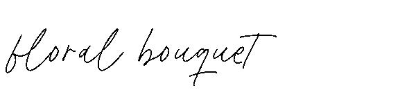 floral bouquet字体