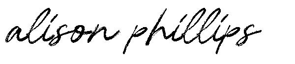 alison phillips字体