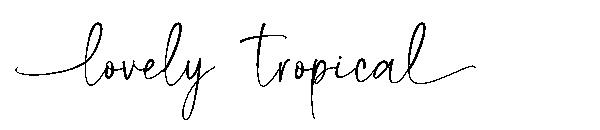 lovely tropical字体