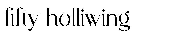 fifty holliwing字体