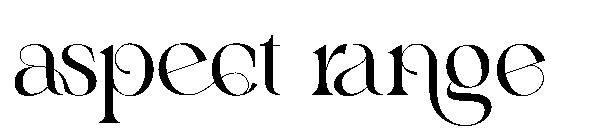 aspect range字体