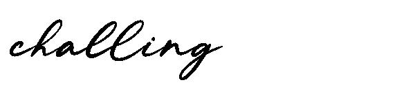 challing字体