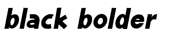 black bolder字体