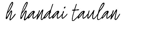 h handai taulan字体