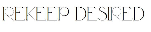 Rekeep desired字体