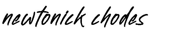 Newtonick chodes字体