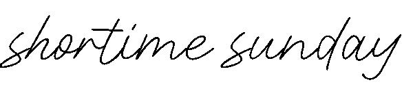 shortime sunday字体