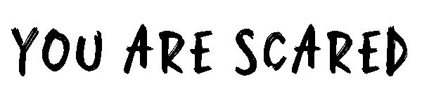 you are scared字体