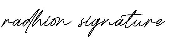 radhion signature字体