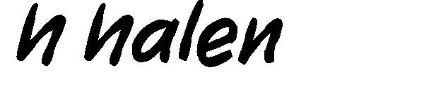 h halen字体