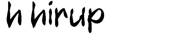h hirup字体