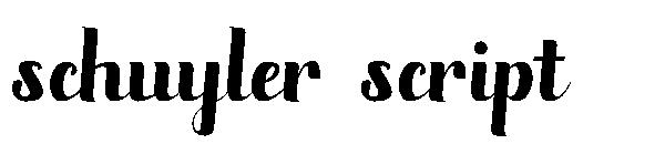 schuyler script字体