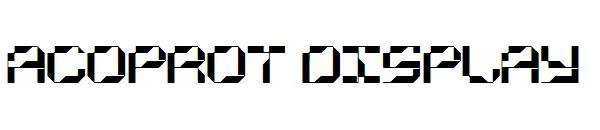 acoprot display字体